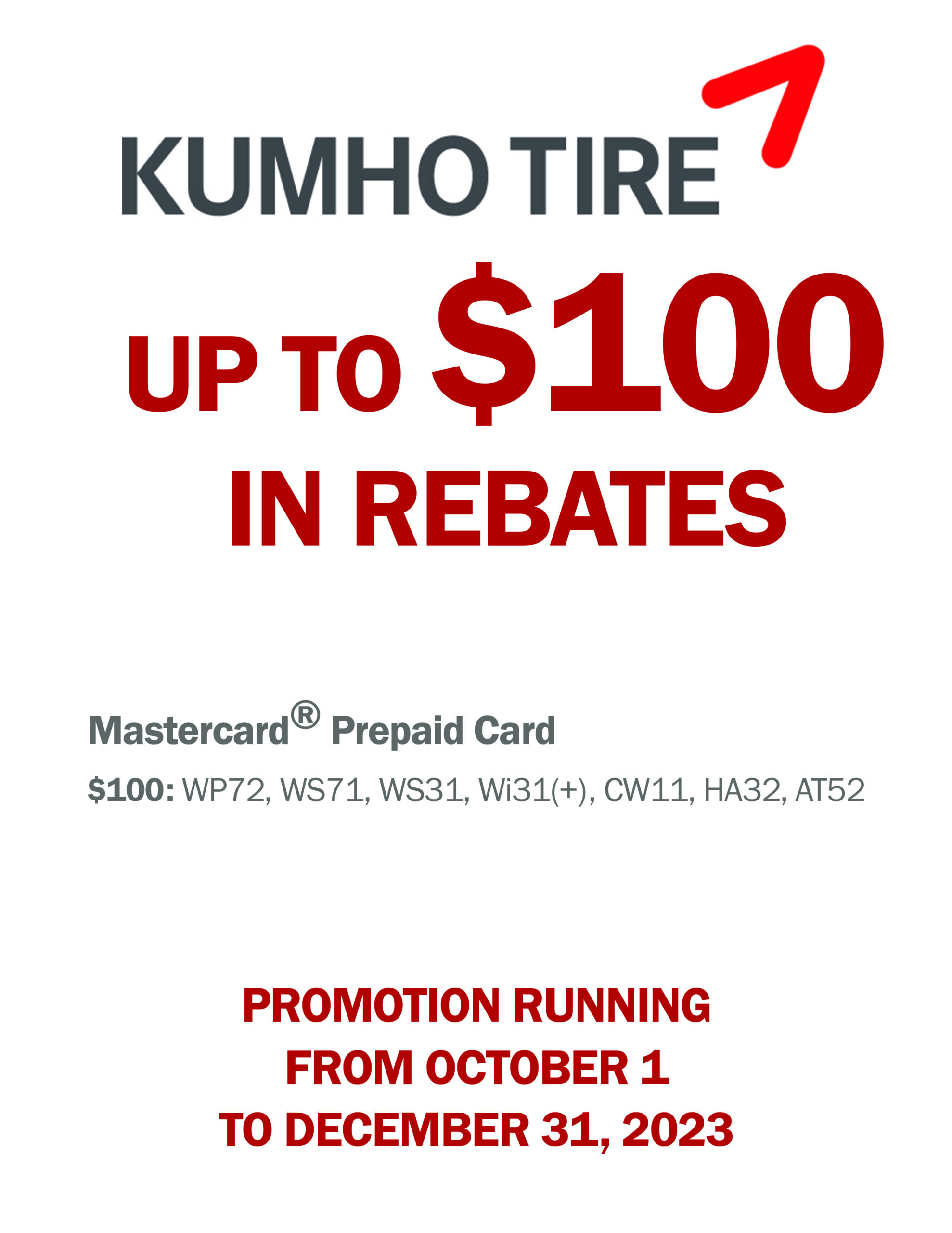 Kumho Tire Fall 2023 Rebate Automotive Edge
